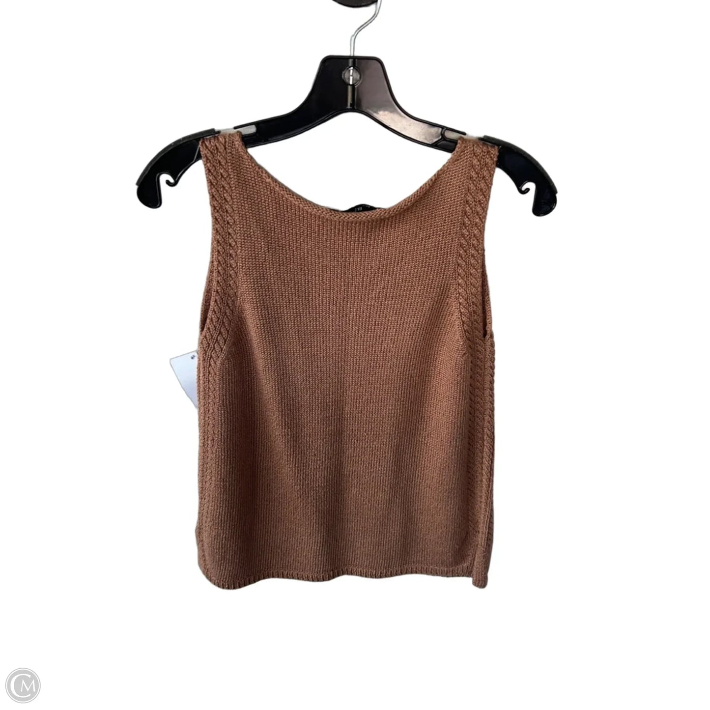 Vest Sweater By Clothes Mentor In Brown, Size: Xs