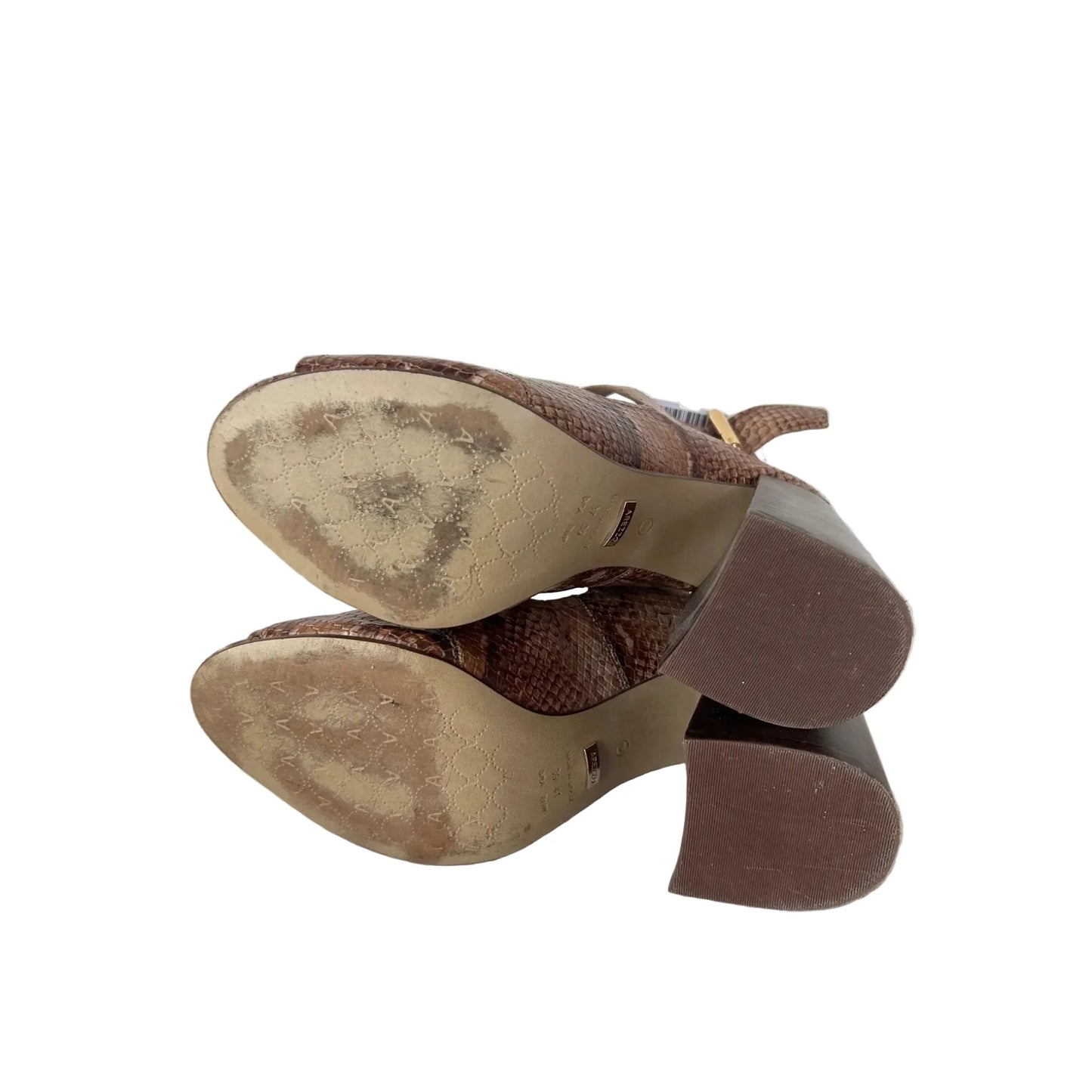 Shoes Heels Block By Clothes Mentor In Brown & Tan, Size: 9