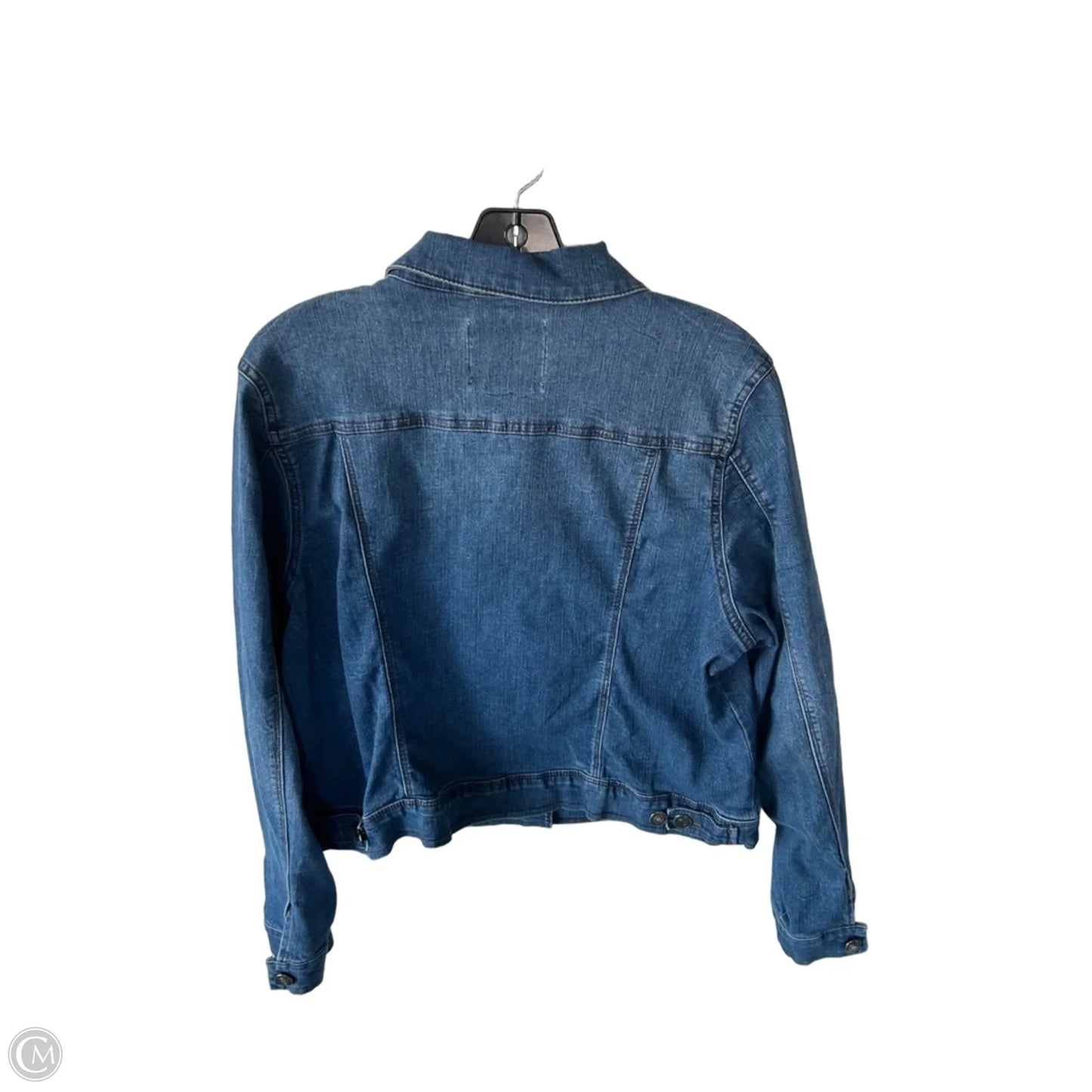 Jacket Denim By Nine West Apparel In Blue Denim, Size: Xl