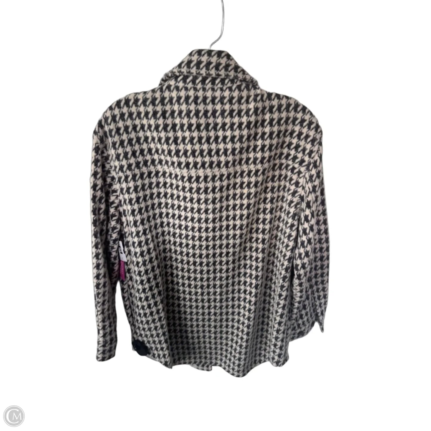 Jacket Shirt By Greylin In Black & Cream, Size: S