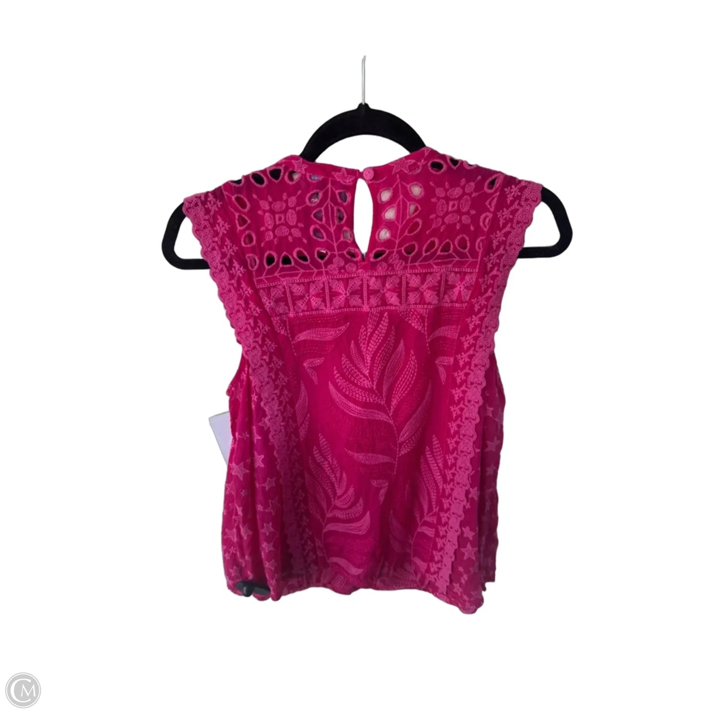 Top Sleeveless Designer By Johnny Was In Pink, Size: M
