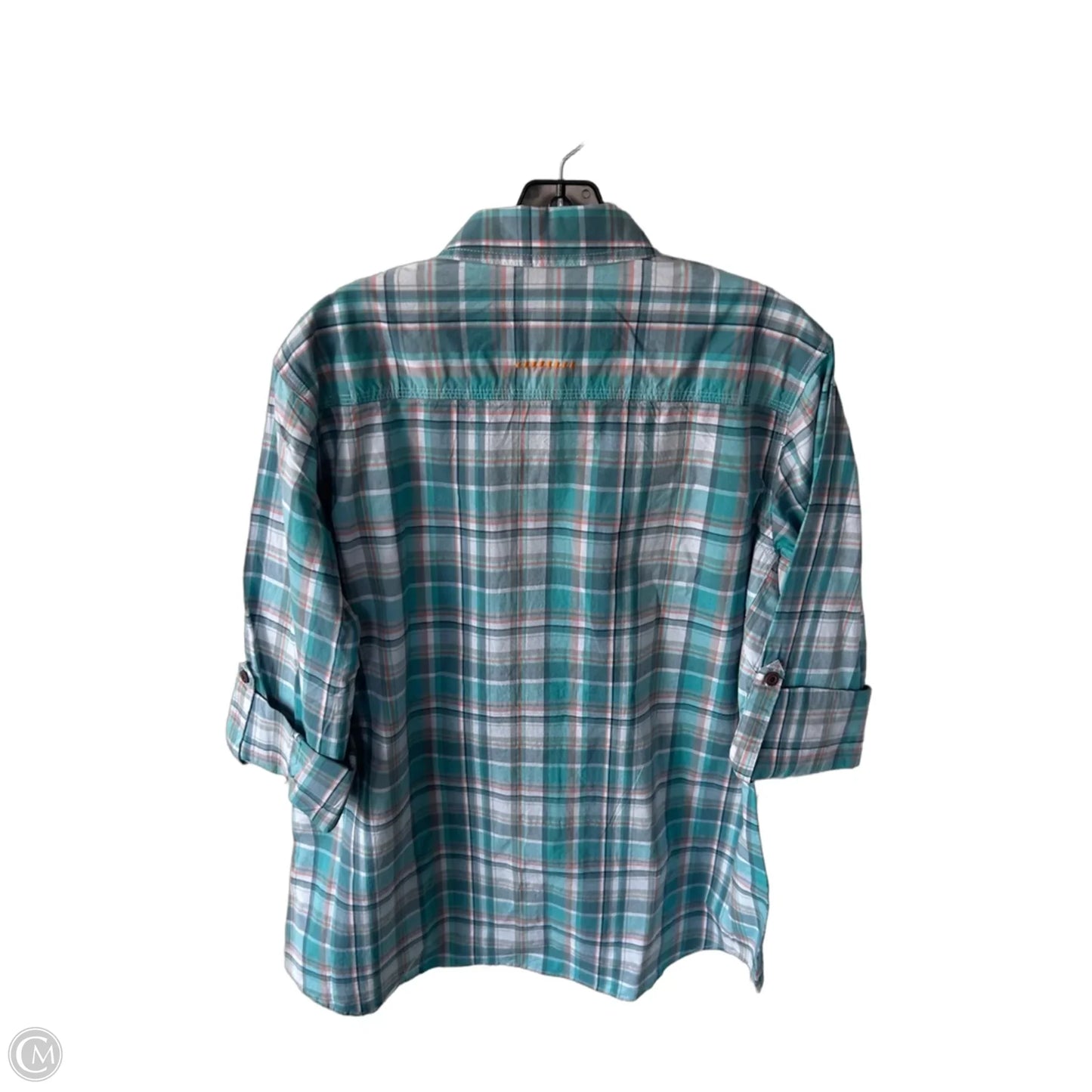 Top Long Sleeve By Ariat In Blue & Grey, Size: XL
