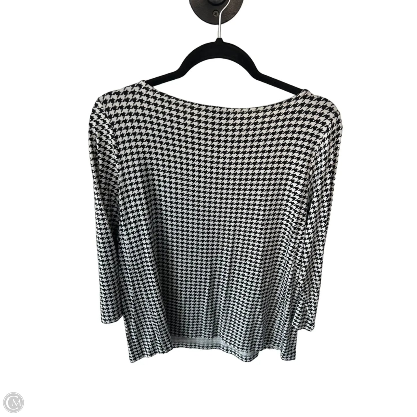 Top 3/4 Sleeve Basic By J. Jill In Black & White, Size: M