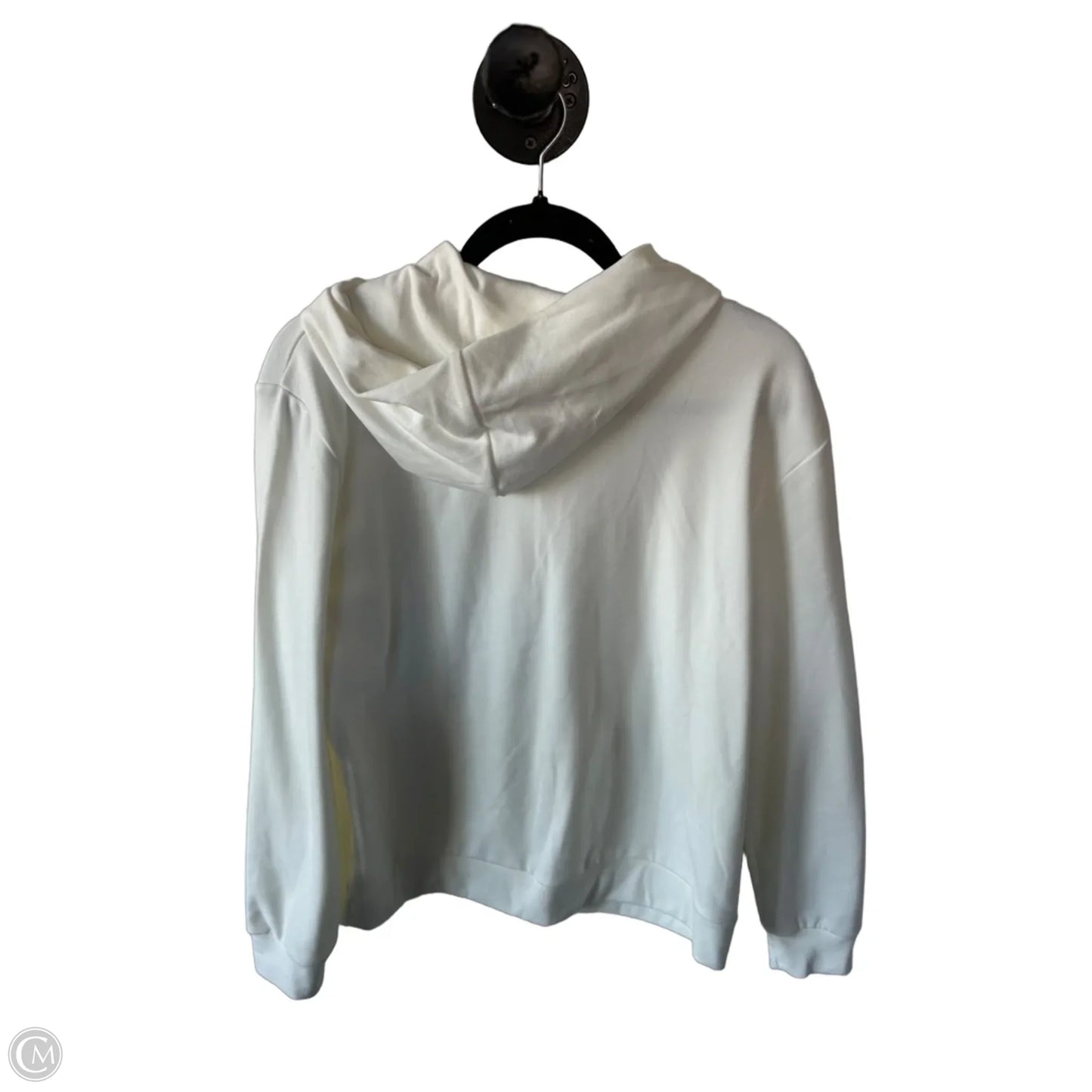 Sweatshirt Hoodie By Clothes Mentor In White, Size: L