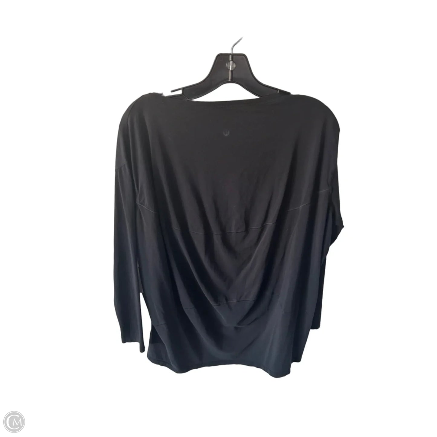 Athletic Top Long Sleeve Crewneck By Lululemon In Black, Size: M