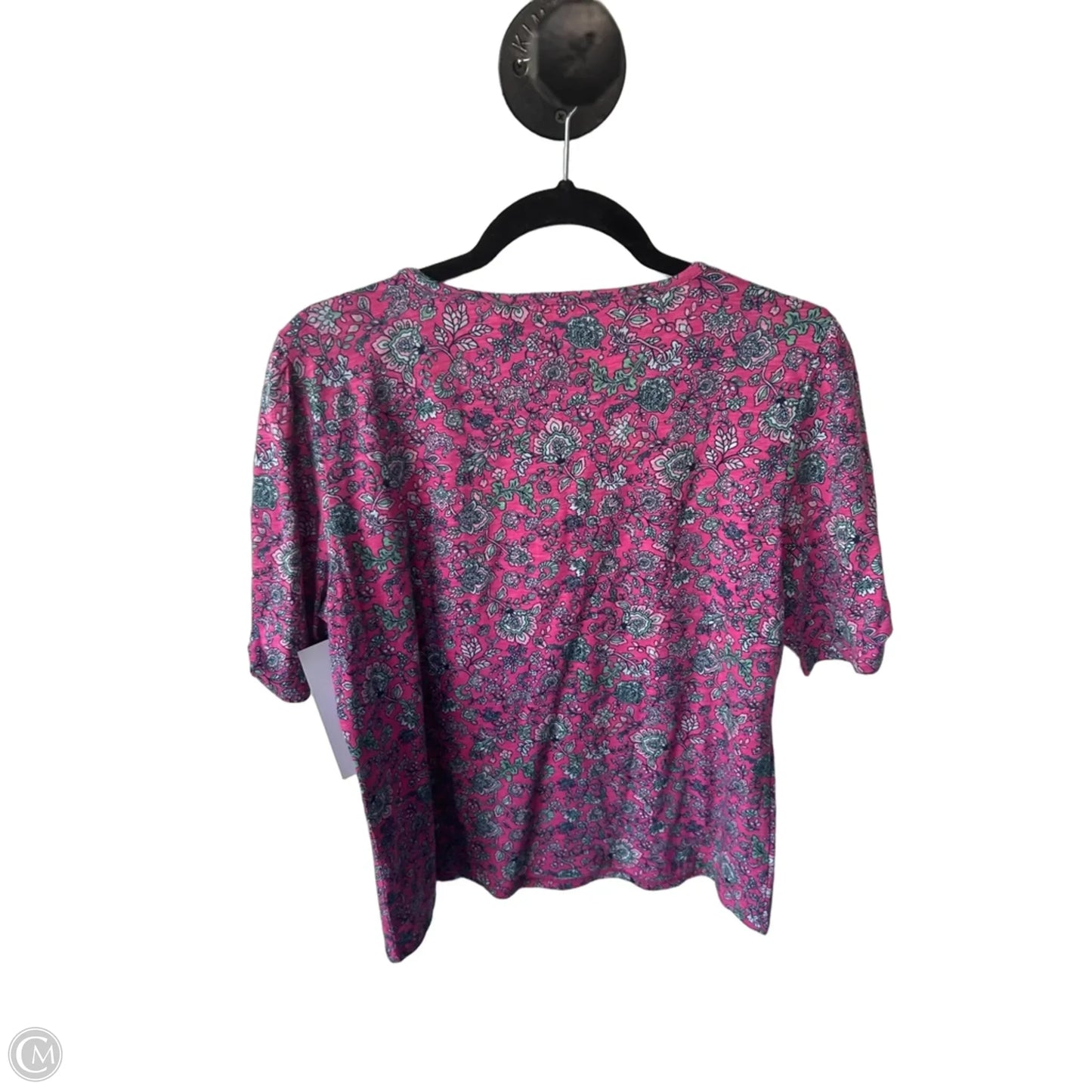 Top Short Sleeve By Talbots In Pink, Size: L