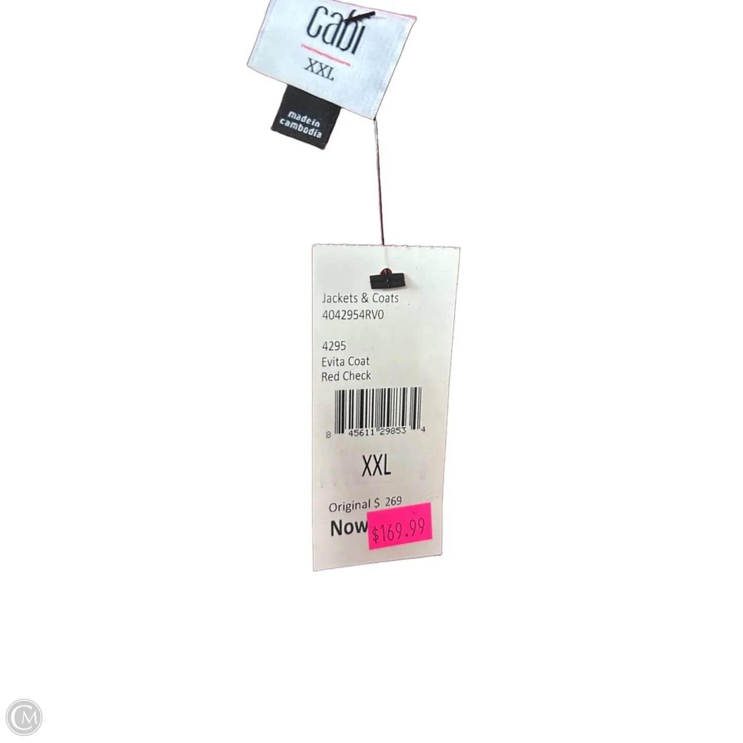 Coat Peacoat By Cabi In Red, Size: Xxl