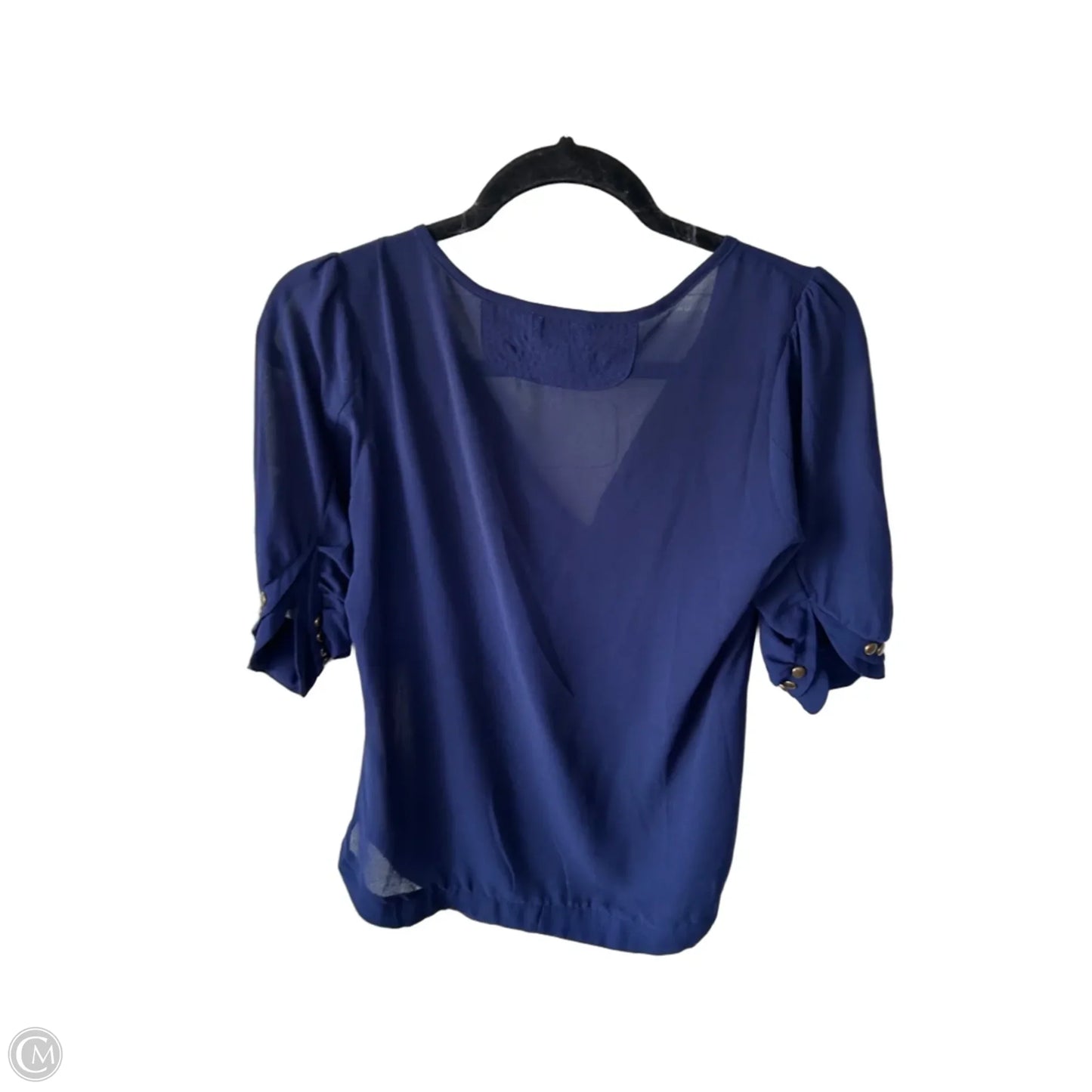 Top 3/4 Sleeve By Angie In Blue, Size: M