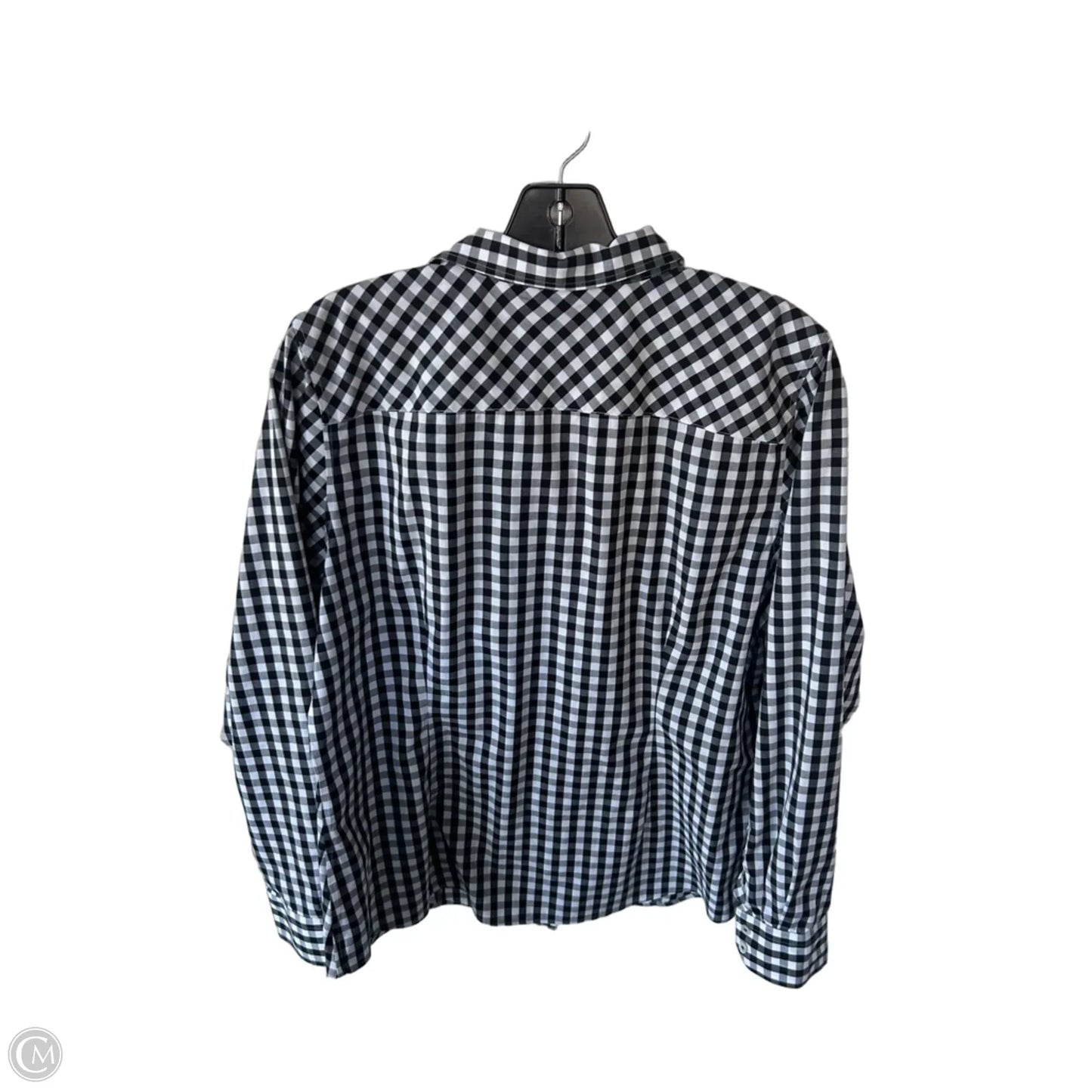 Top Long Sleeve By Talbots In Black & White, Size: Lp