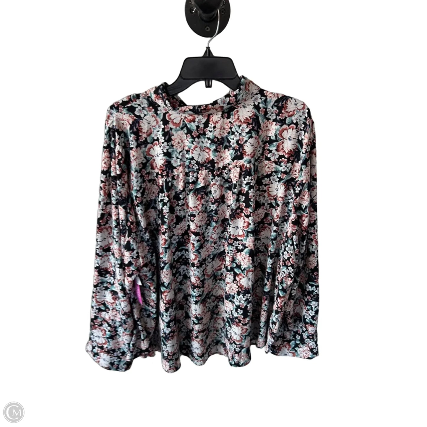 Top Long Sleeve By Lc Lauren Conrad In Black & Orange, Size: 3x