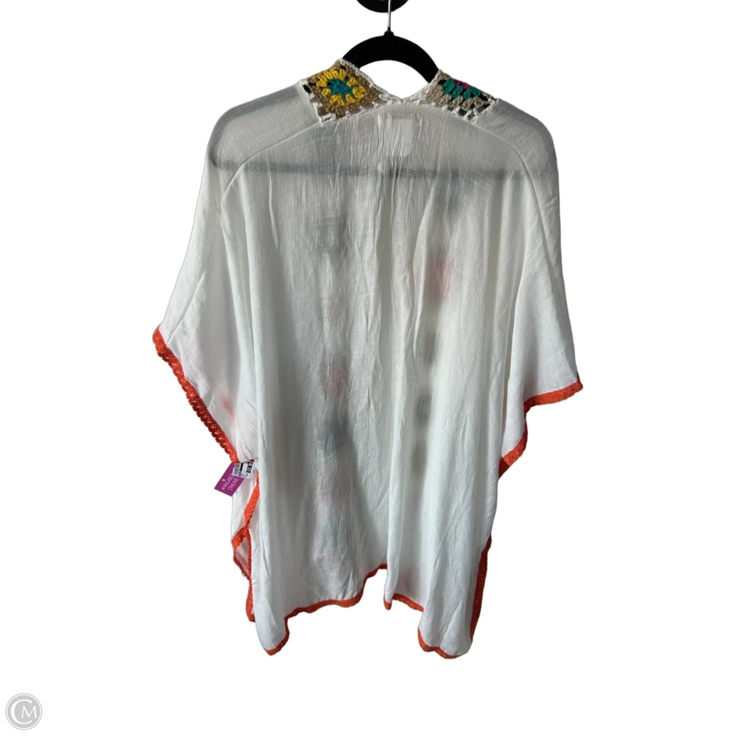 Kimono By Shiraleah In Orange & White, Size: Osfm