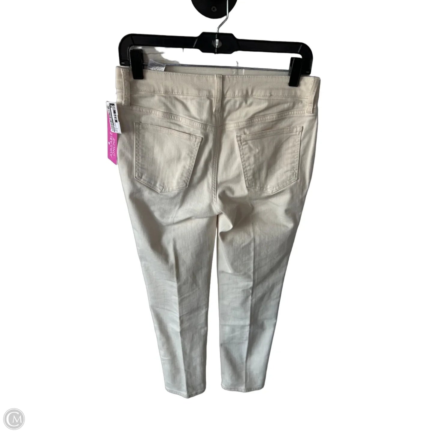 Jeans Straight By Chicos In Cream Denim, Size: 2