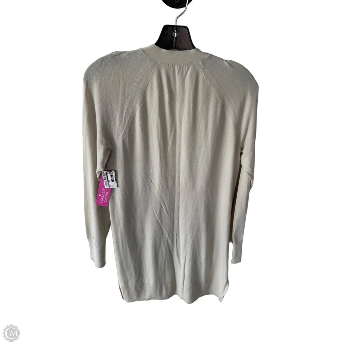 Sweater Cardigan By Ann Taylor In Beige, Size: M
