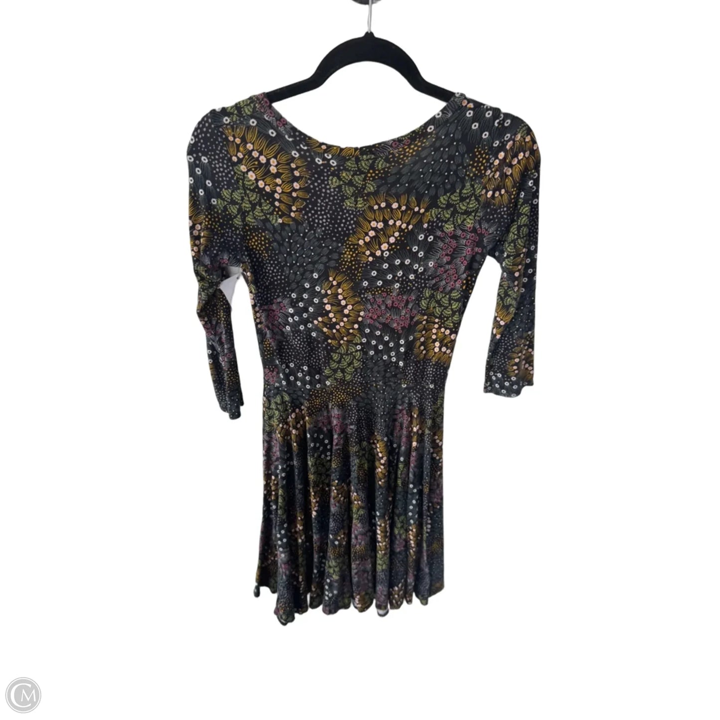 Dress Casual Midi By Cmc In Black & Yellow, Size: S