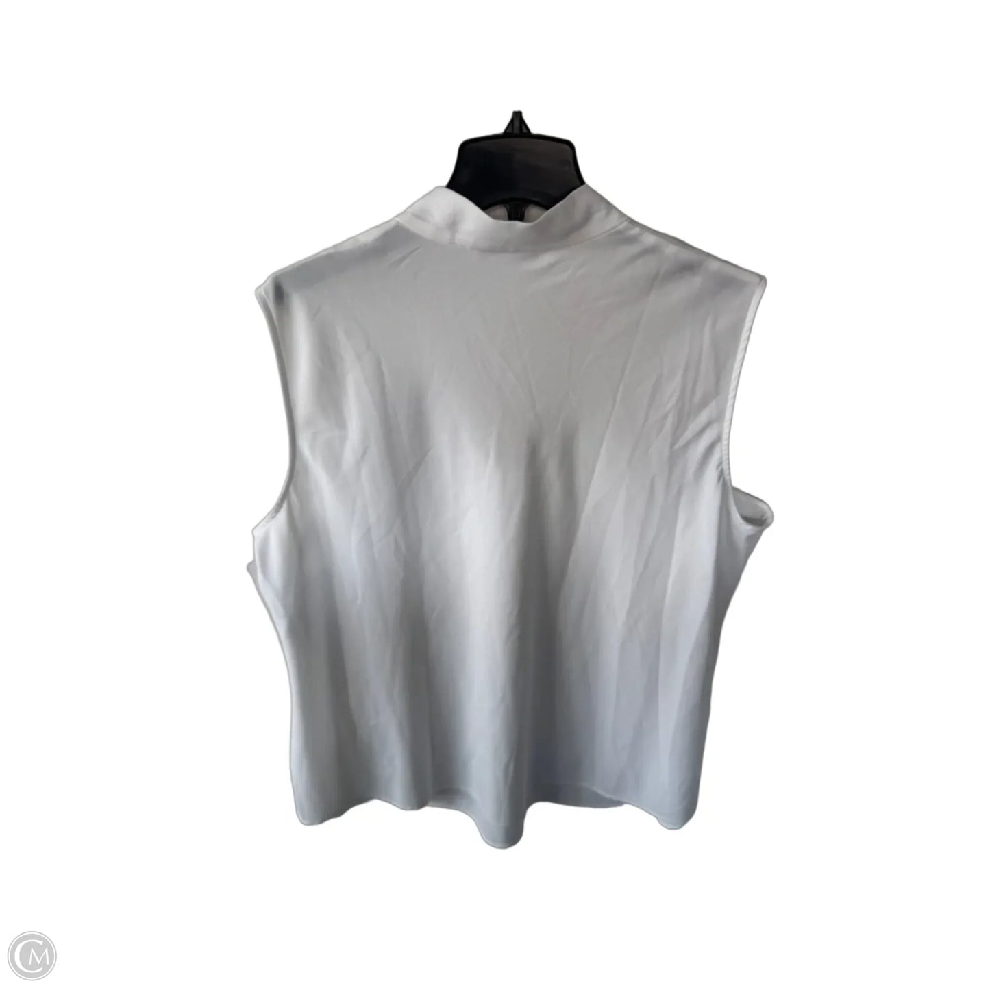 Top Sleeveless By Kasper In White, Size: 2x