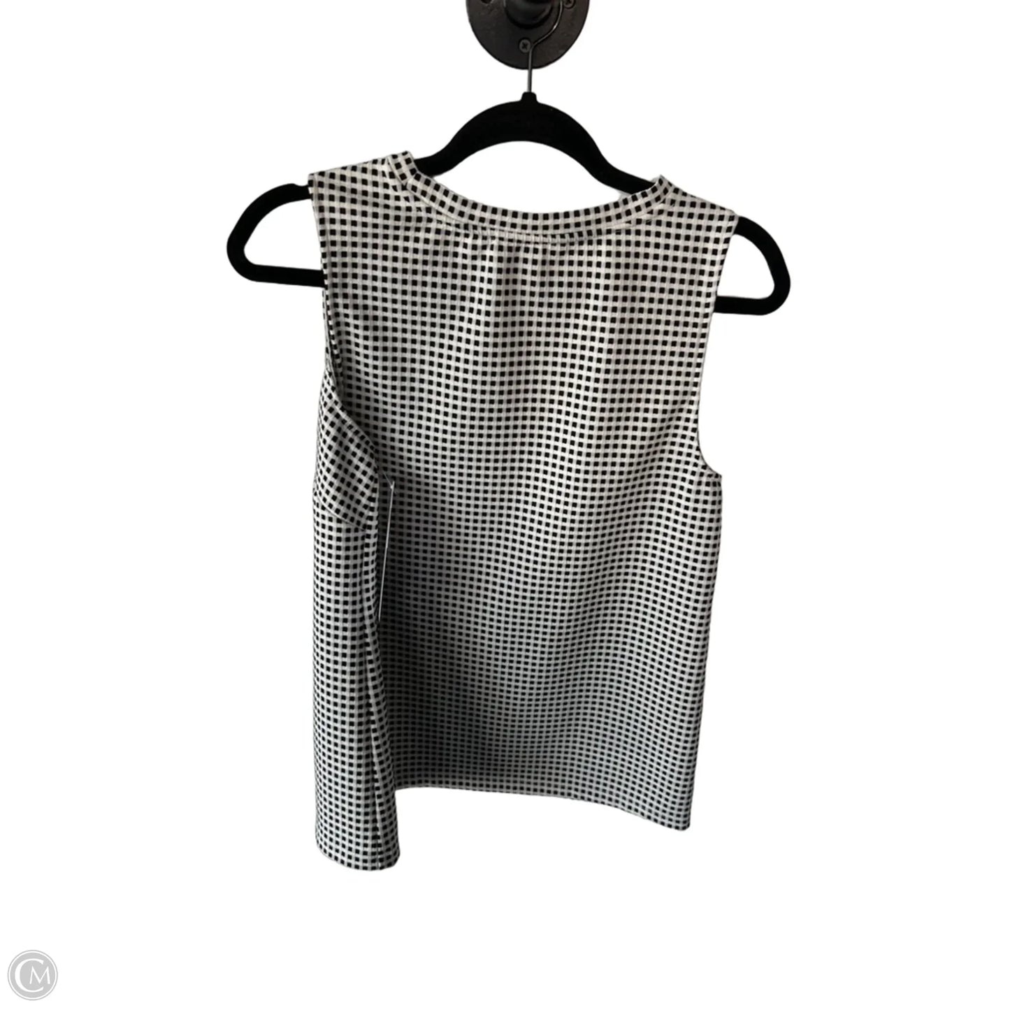 Top Sleeveless By Banana Republic In Black & White, Size: M