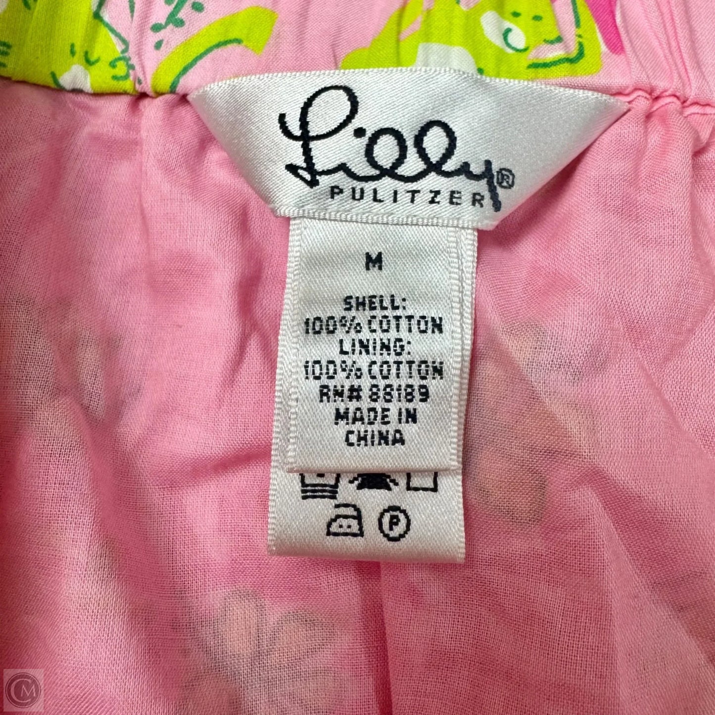 Skirt Designer By Lilly Pulitzer In Green & Pink, Size: M