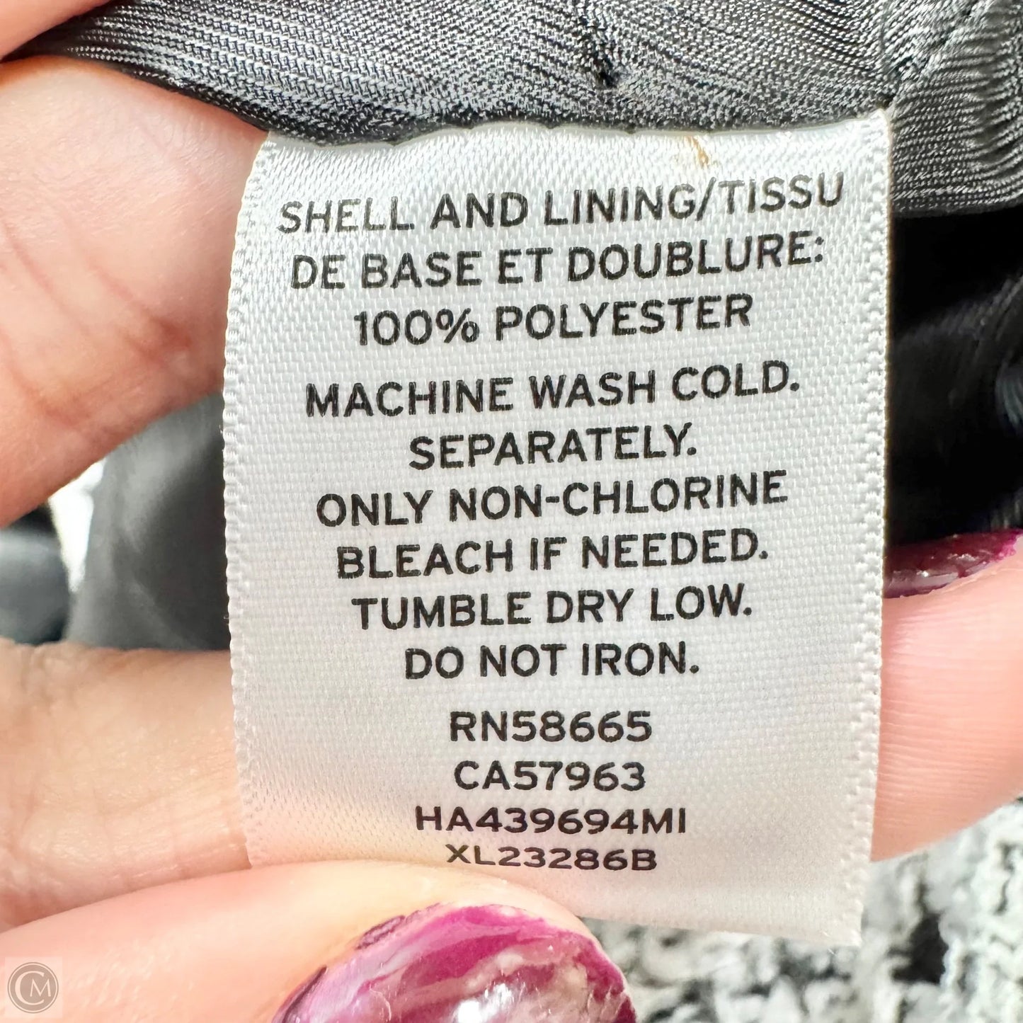 Coat Other By Halogen In Black & White, Size: M