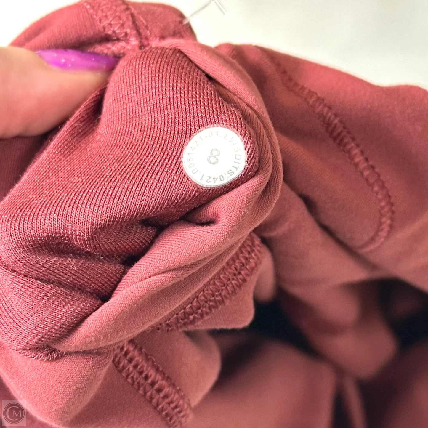 Athletic Leggings By Lululemon In Red, Size: M