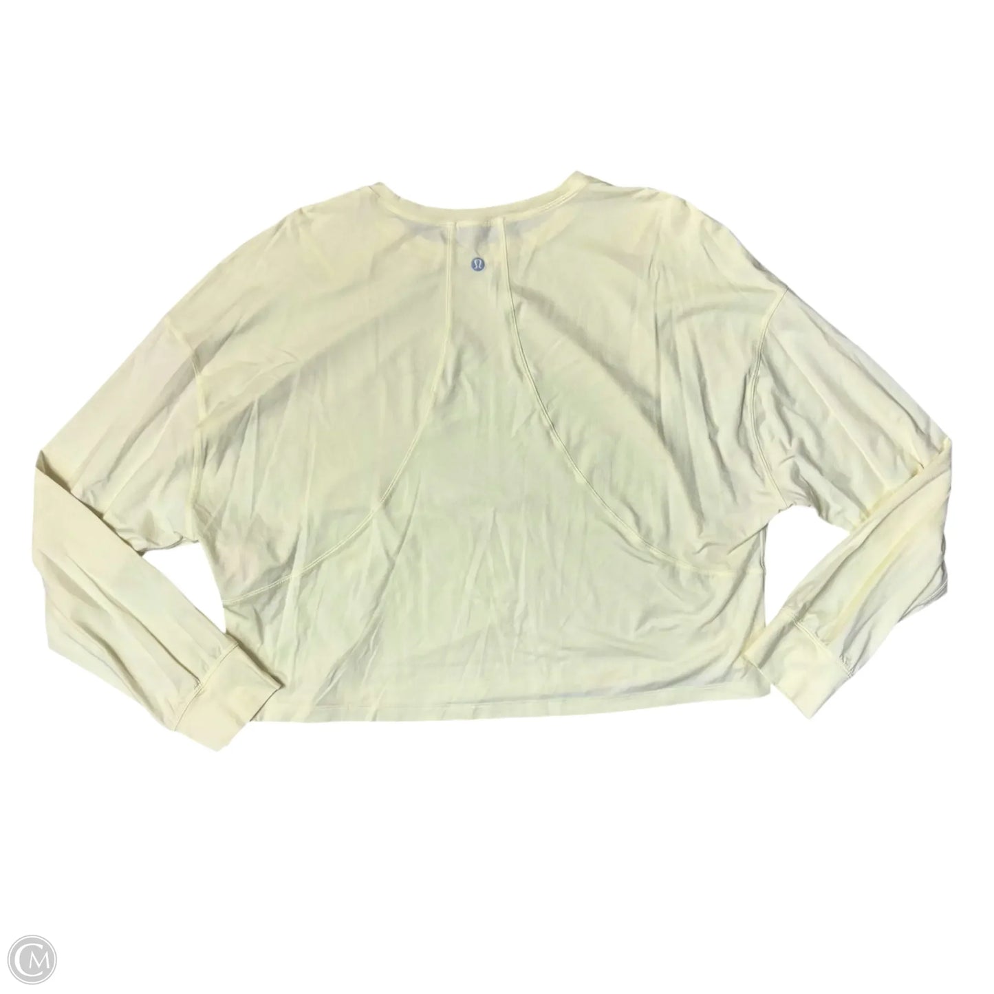 Athletic Top Long Sleeve Crewneck By Lululemon In Yellow, Size: L