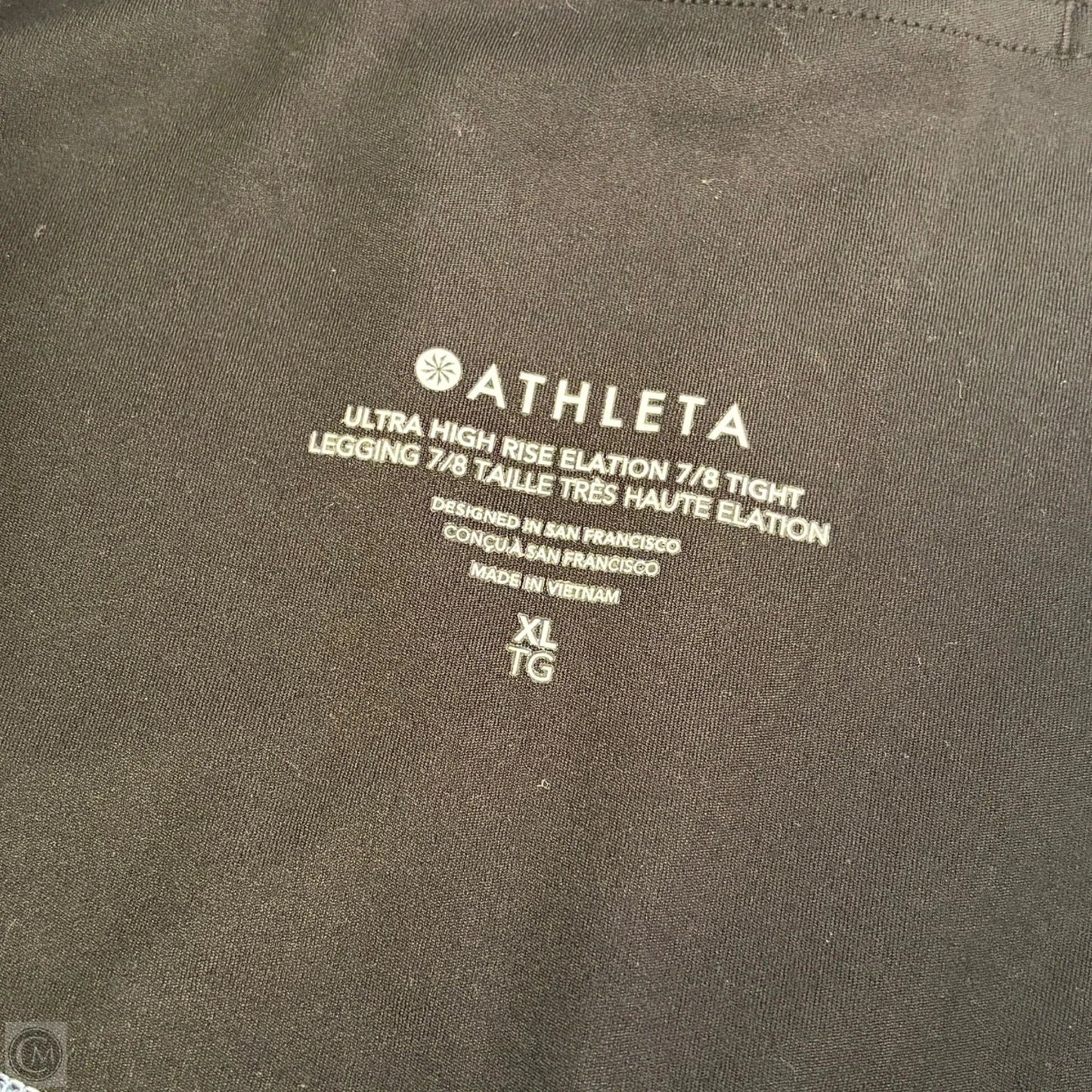 Athletic Leggings By Athleta In Black & Blue, Size: Xl