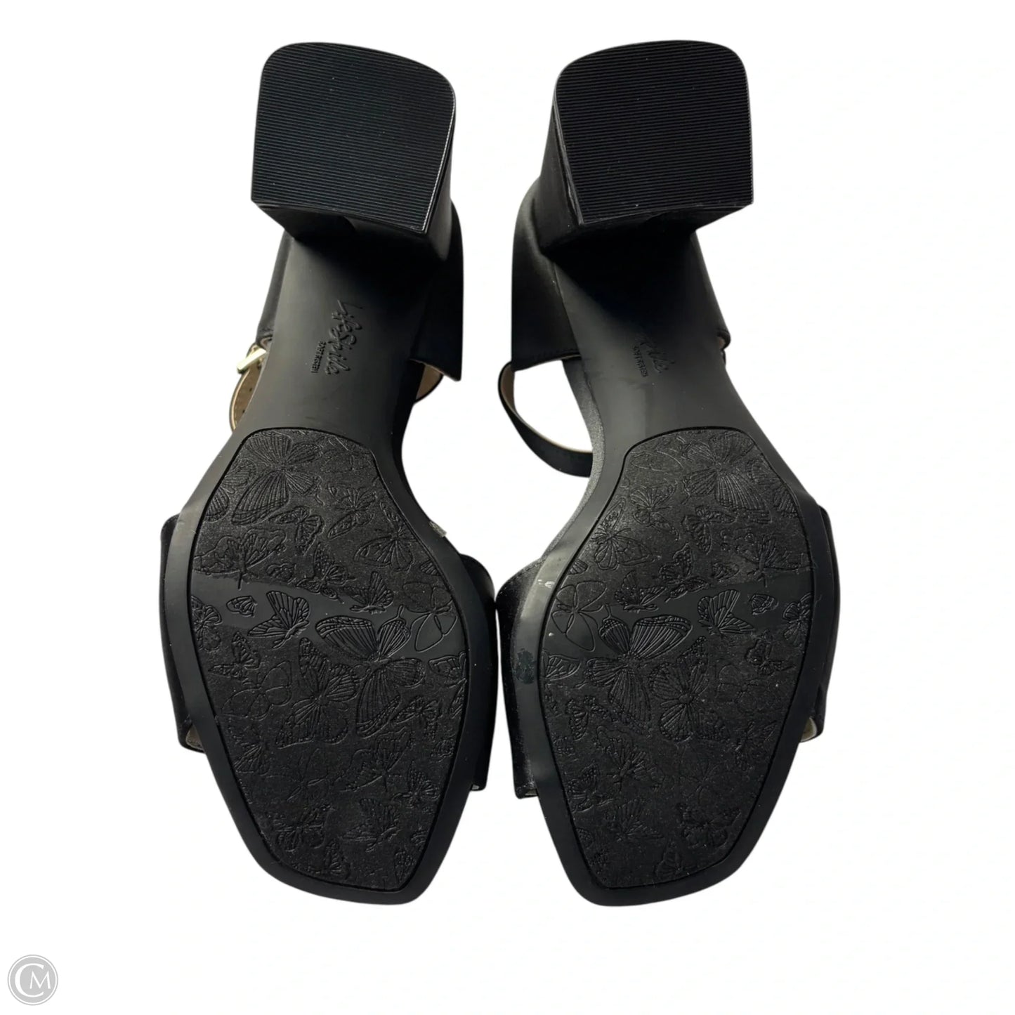 Sandals Heels Block By Life Stride In Black, Size: 8.5