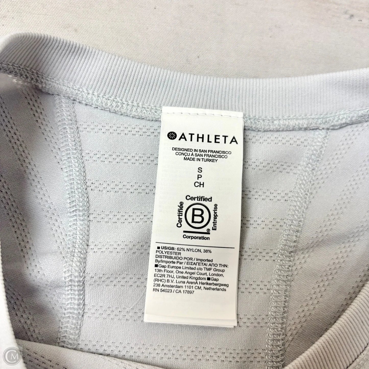 Athletic Top Long Sleeve Crewneck By Athleta In Grey, Size: S