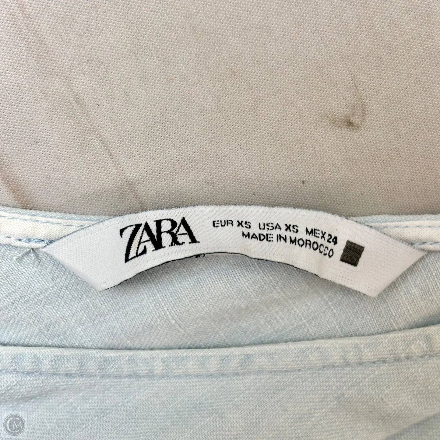 Jumpsuit By Zara In Blue Denim, Size: Xs