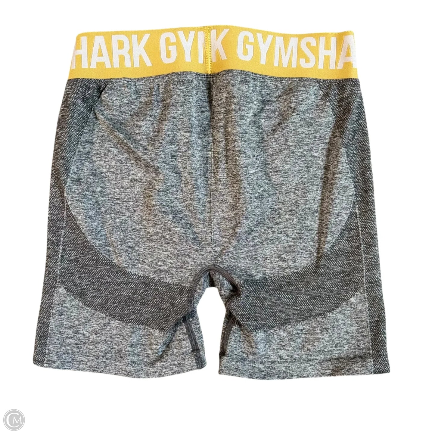 Athletic Shorts By Gym Shark In Grey & Yellow, Size: M