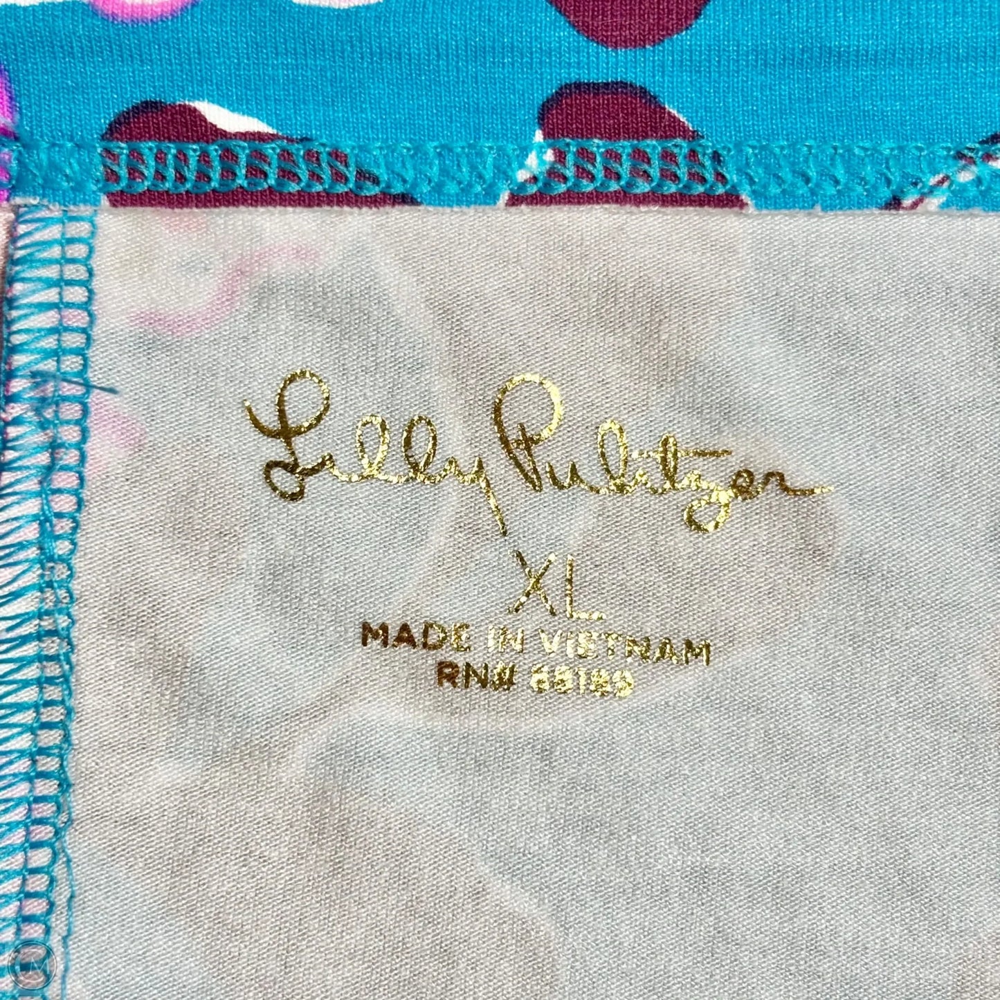 Top Long Sleeve Designer By Lilly Pulitzer In Blue & Purple, Size: Xl