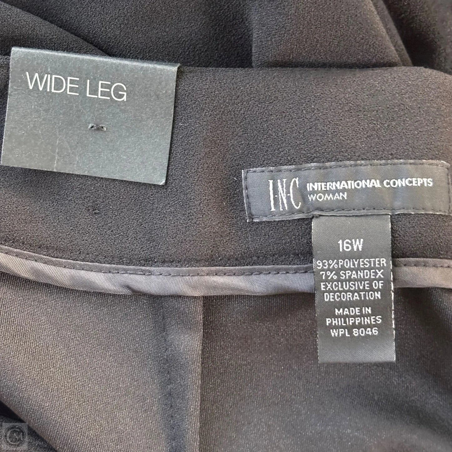 Pants Wide Leg By Inc In Black, Size: 16