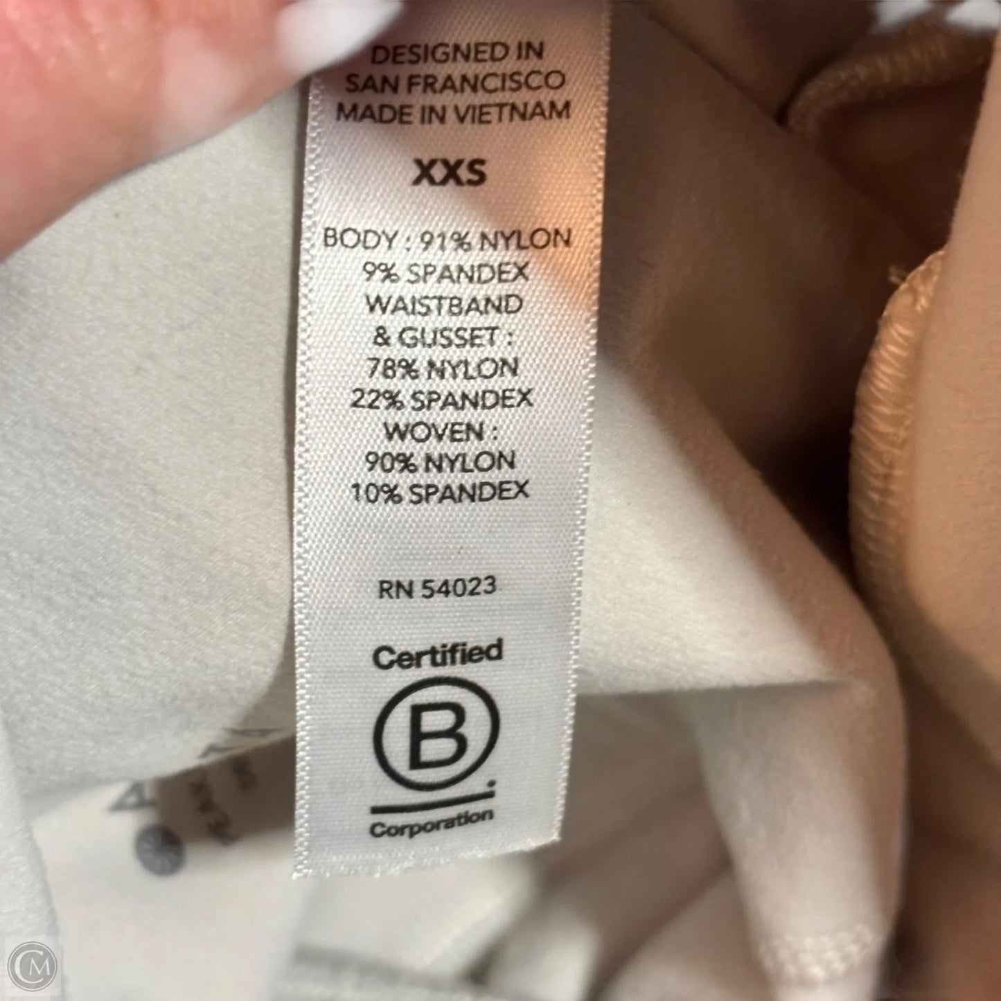 Athletic Leggings By Athleta In Tan, Size: Xxs