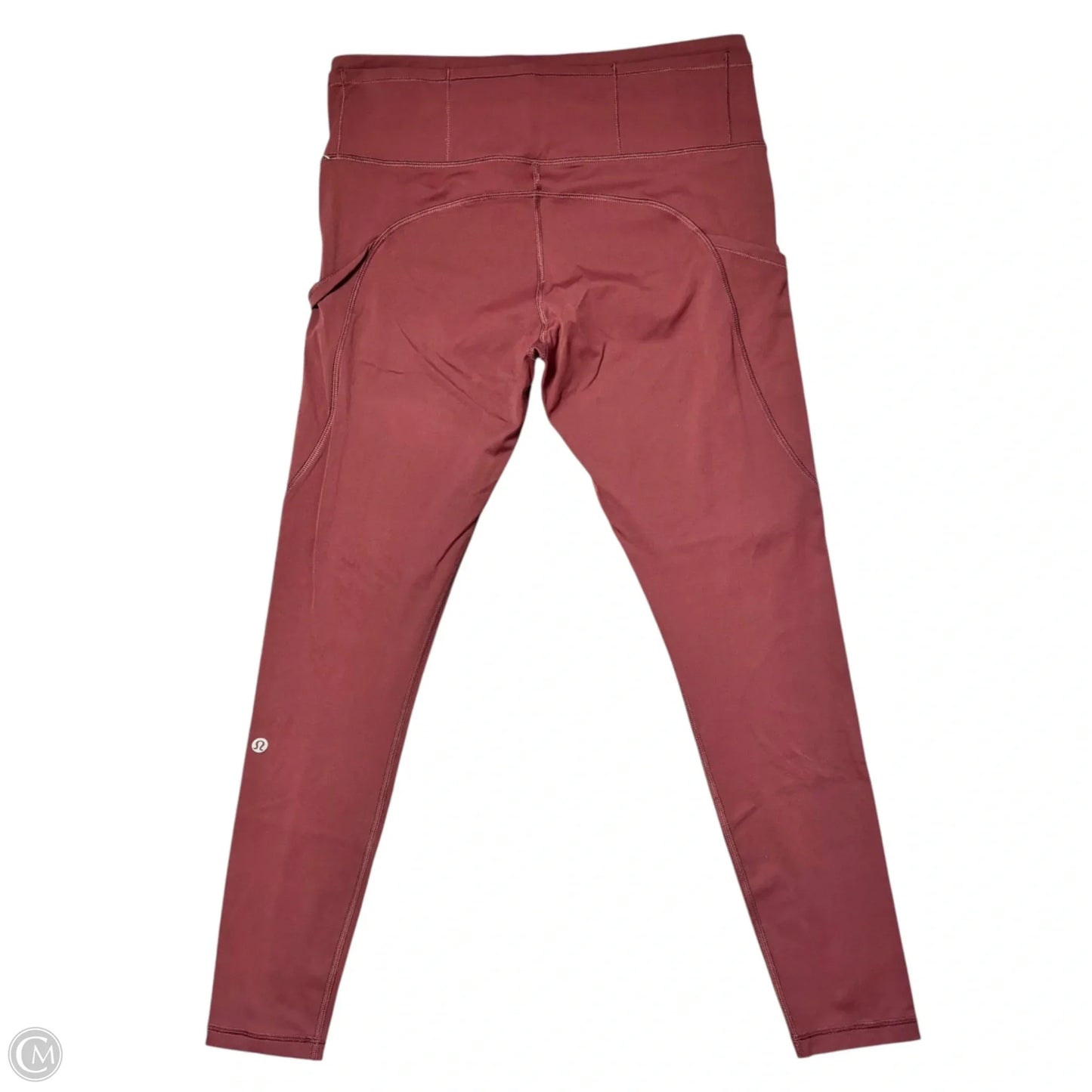 Athletic Leggings By Lululemon In Red, Size: Xl