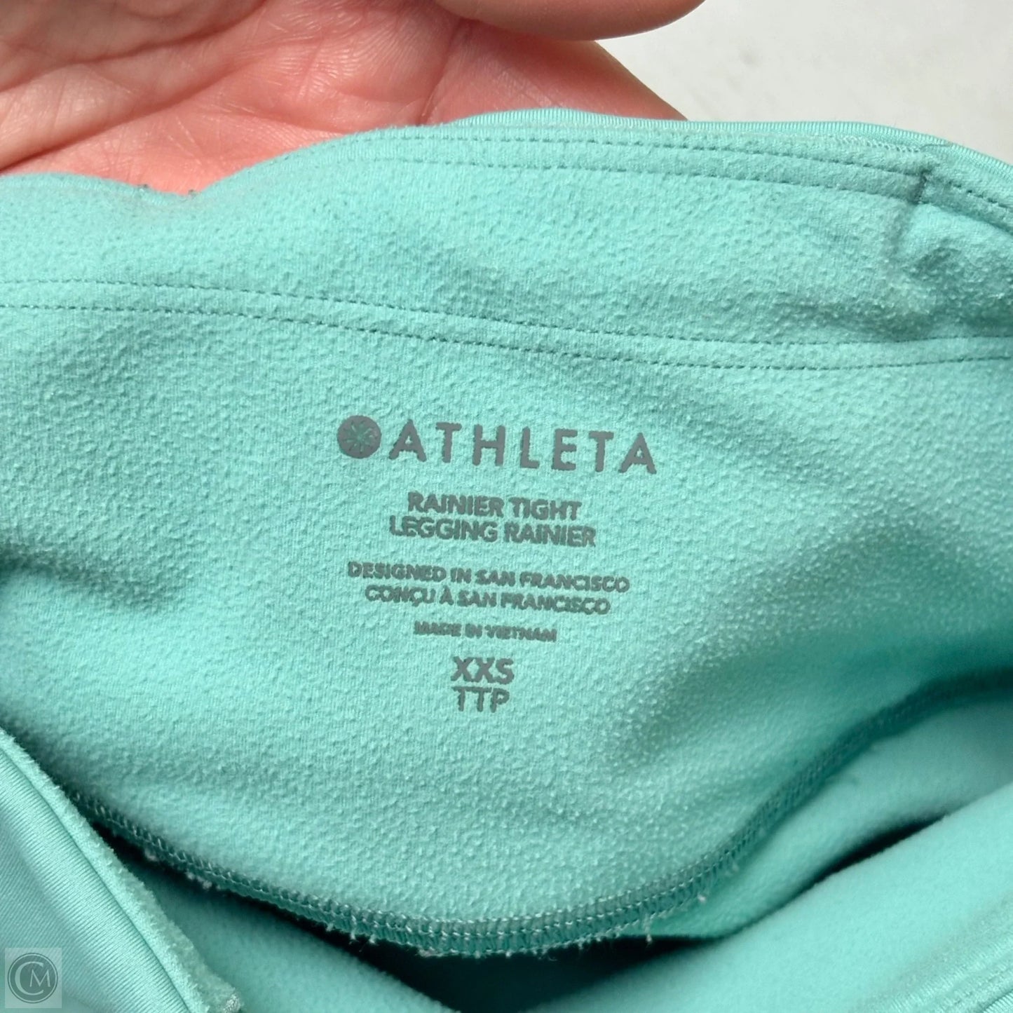 Athletic Leggings By Athleta In Teal, Size: Xxs