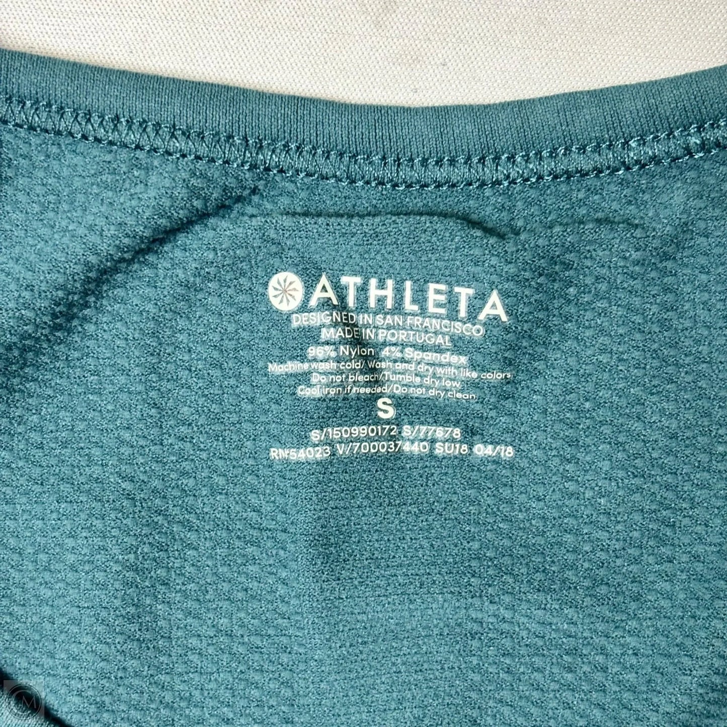 Athletic Top Short Sleeve By Athleta In Teal, Size: S