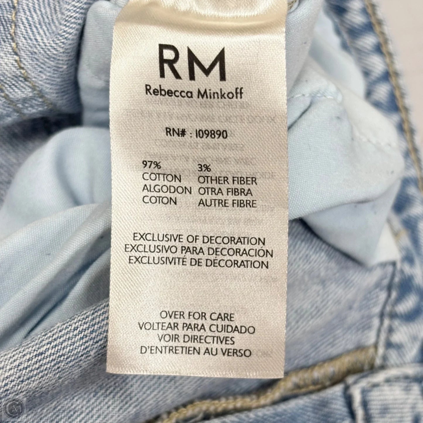 Skirt Designer By Rebecca Minkoff In Blue Denim, Size: 14