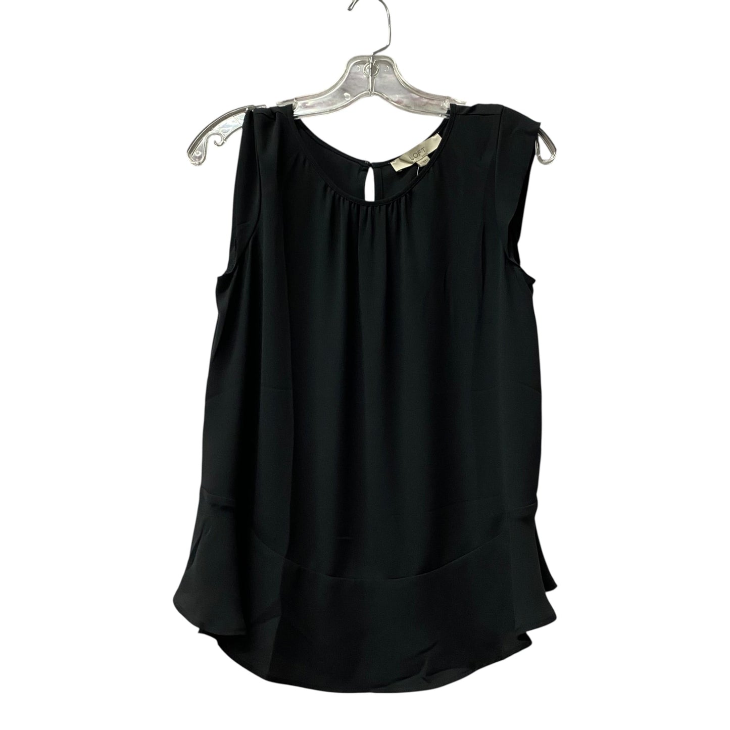 Top Sleeveless By Loft In Black, Size:S