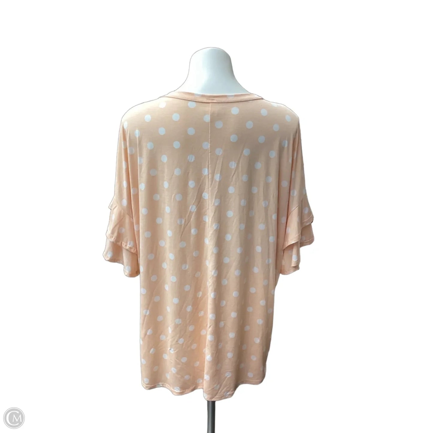 Top Short Sleeve By Clothes Mentor In Polkadot Pattern, Size: 3x