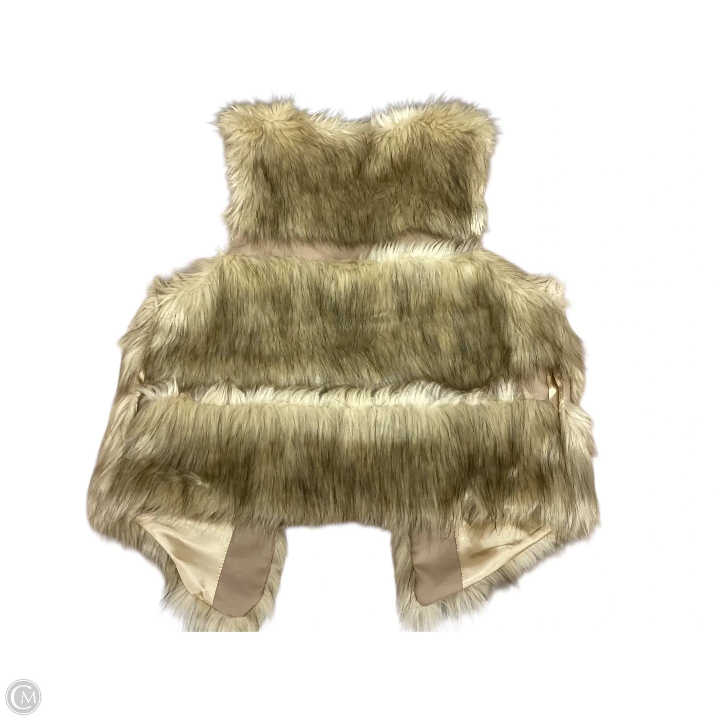 Vest Faux Fur & Sherpa By Love Tree In Tan, Size: L