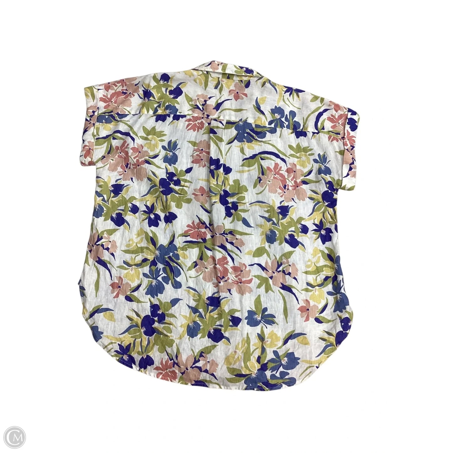 Top Short Sleeve By Lauren By Ralph Lauren In Floral Print, Size: Xl