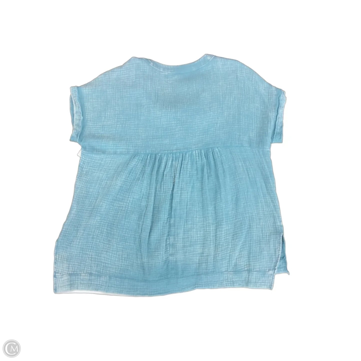 Top Short Sleeve By Zenana In Teal, Size: Xl