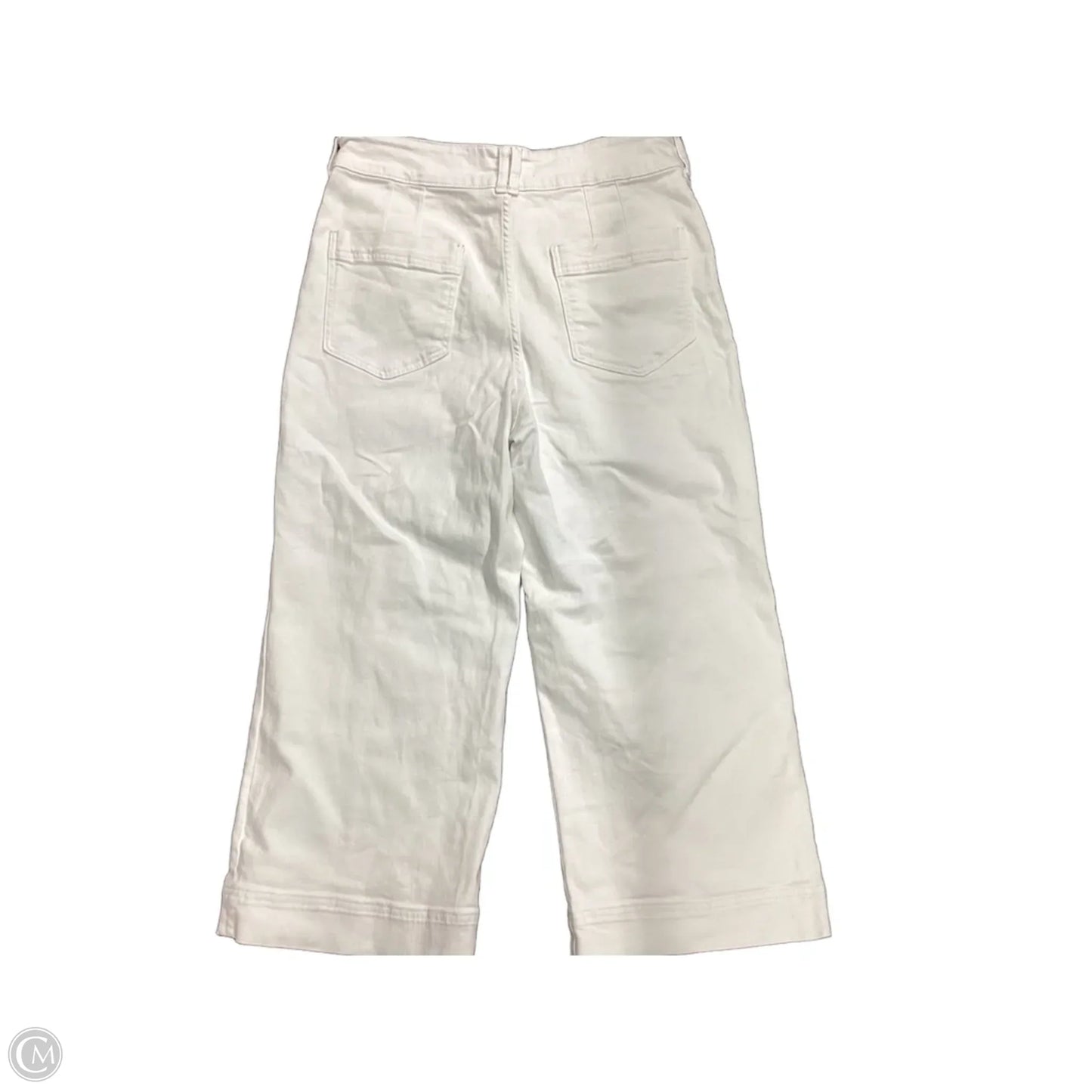 Jeans Wide Leg By Pilcro In White Denim, Size: 10p