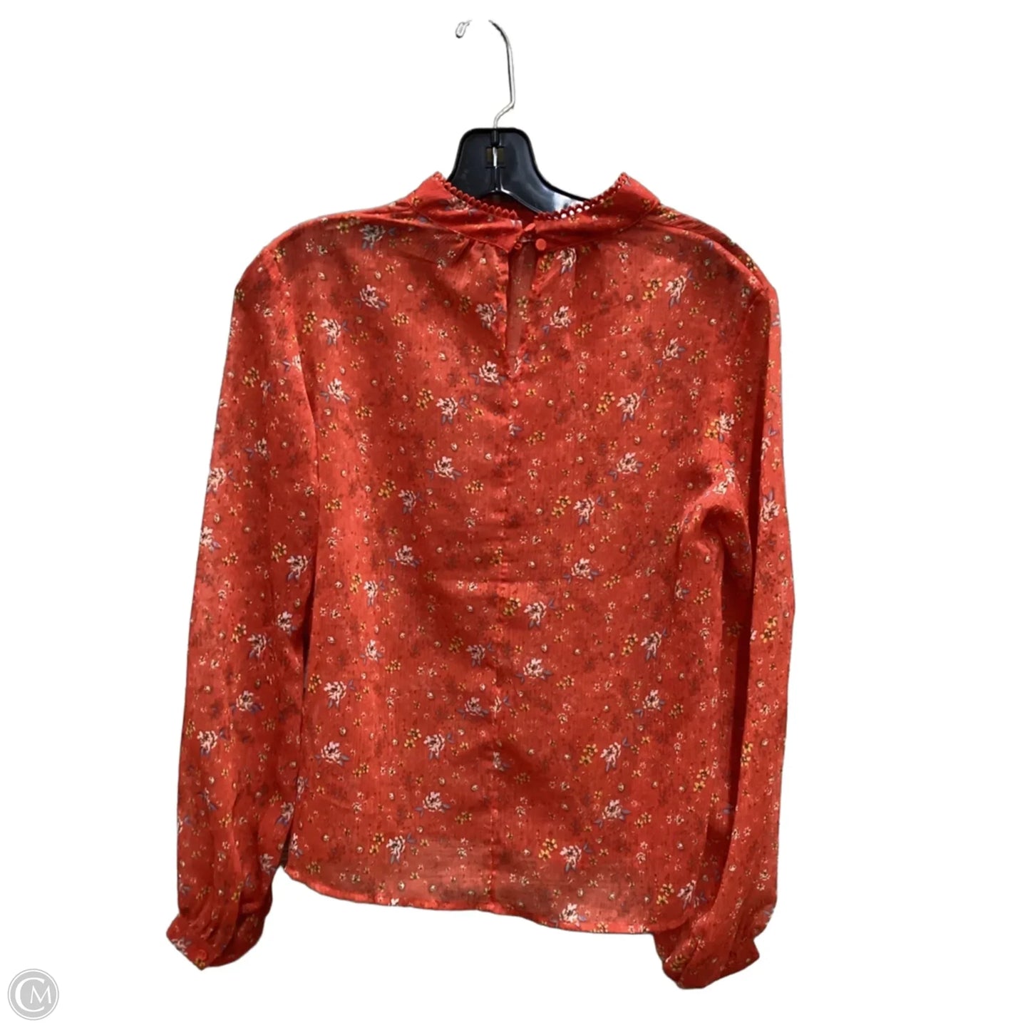 Blouse Long Sleeve By French Connection In Orange, Size: Xxs