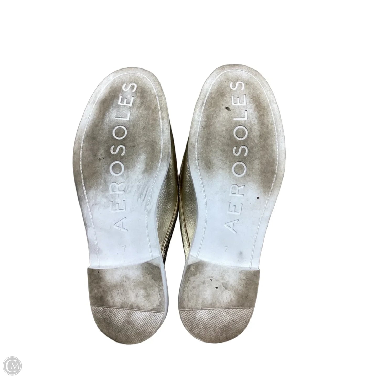 Shoes Flats By Aerosoles In Gold, Size: 7