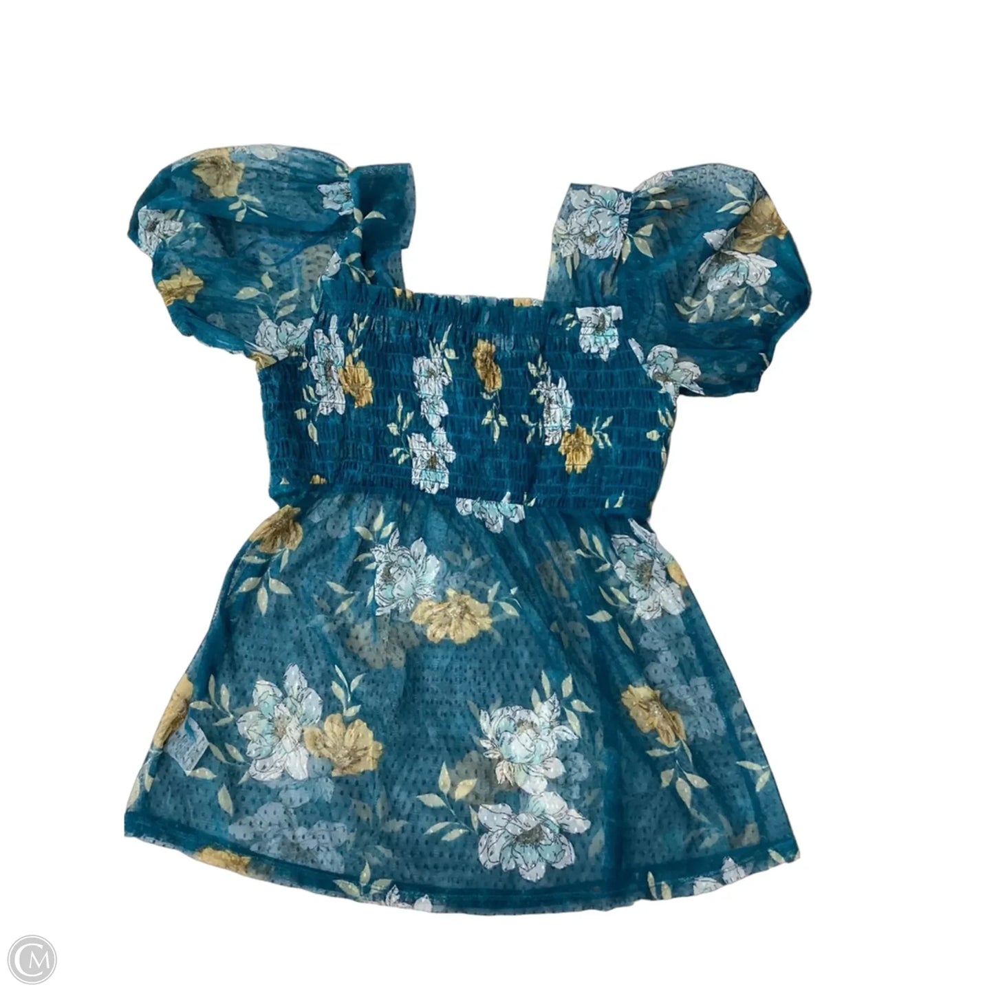 Blouse Short Sleeve By Meraki In Teal, Size: M
