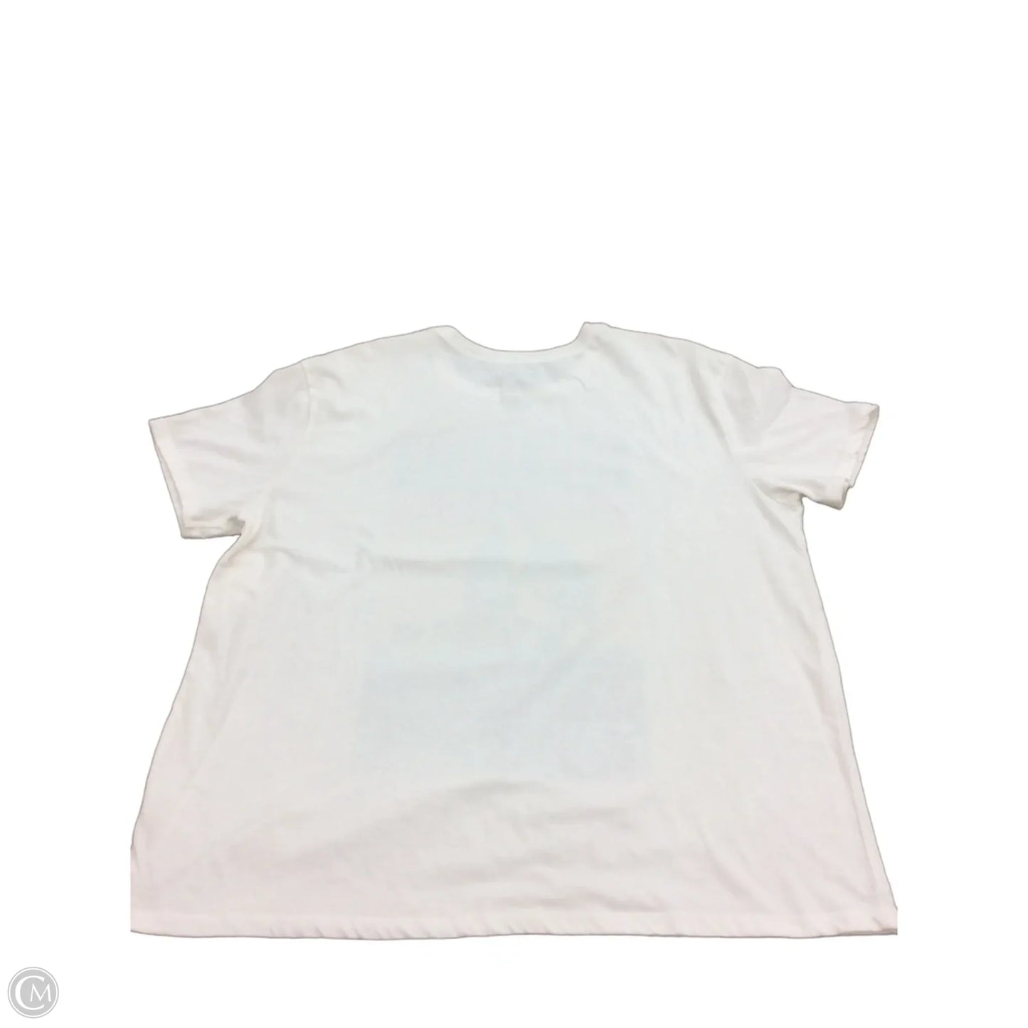 Top Short Sleeve By Clothes Mentor In Ivory, Size: Xl