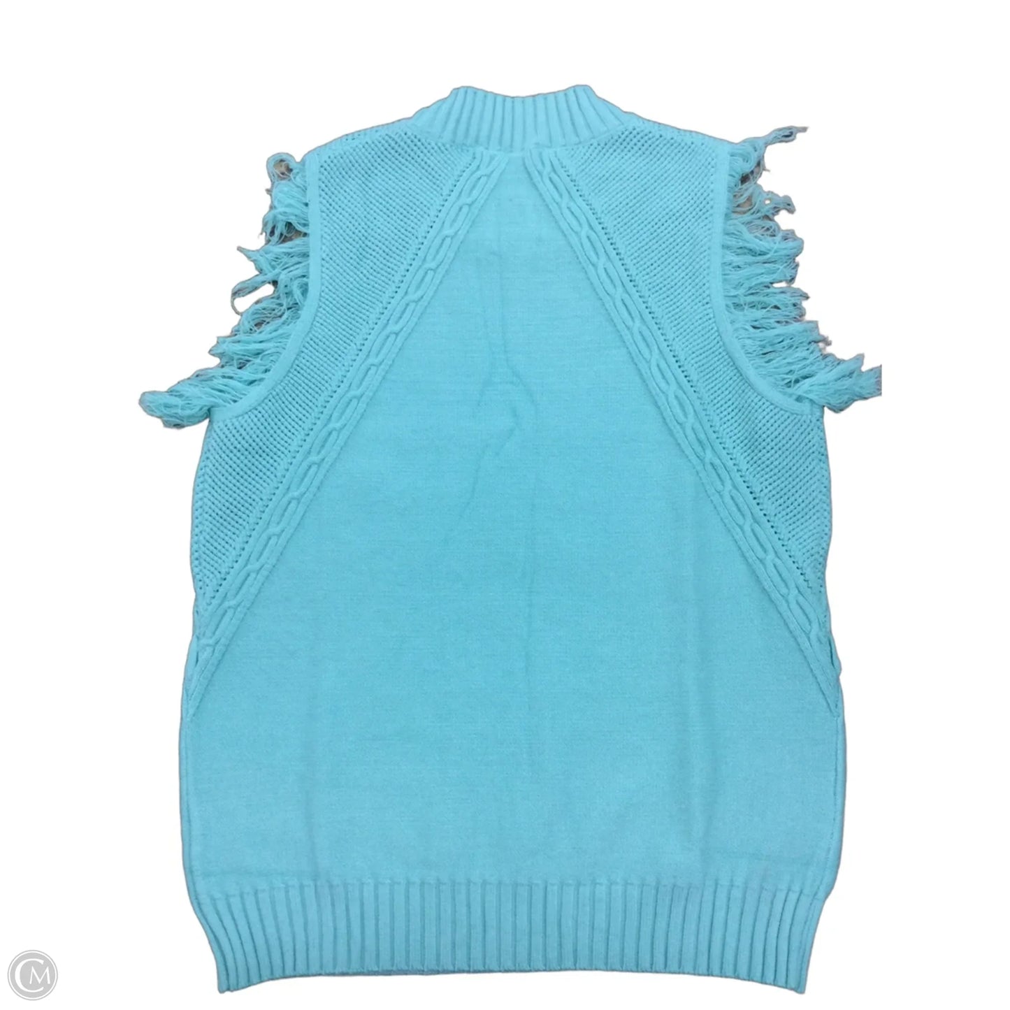 Vest Sweater By Clothes Mentor In Green, Size: M