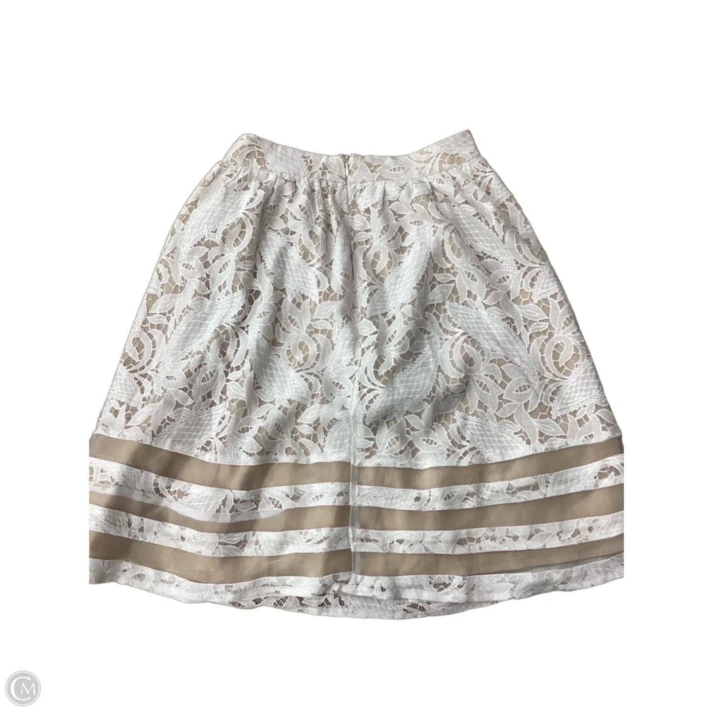 Skirt Midi By Mi Ami In Tan & White, Size: S