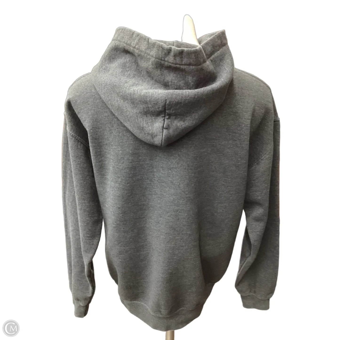 Sweatshirt Hoodie By Gildan In Grey, Size: M