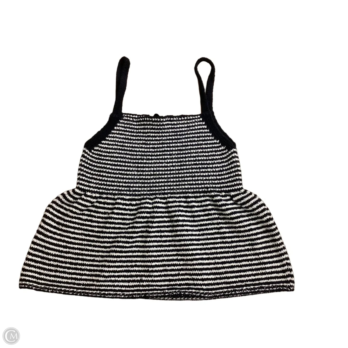 Top Sleeveless By Zara In Black & Cream, Size: M